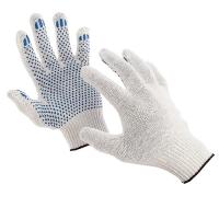 Перчатки ХБ с ПВХ 10 класс 4 нитка белая