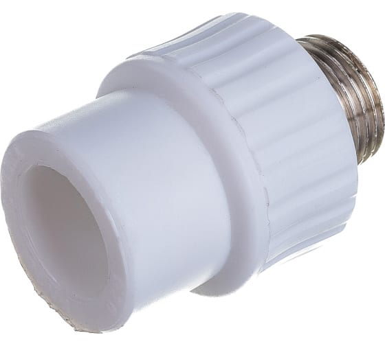 Комбинированная муфта ∅32 3/4 наружн. белый полипропилен