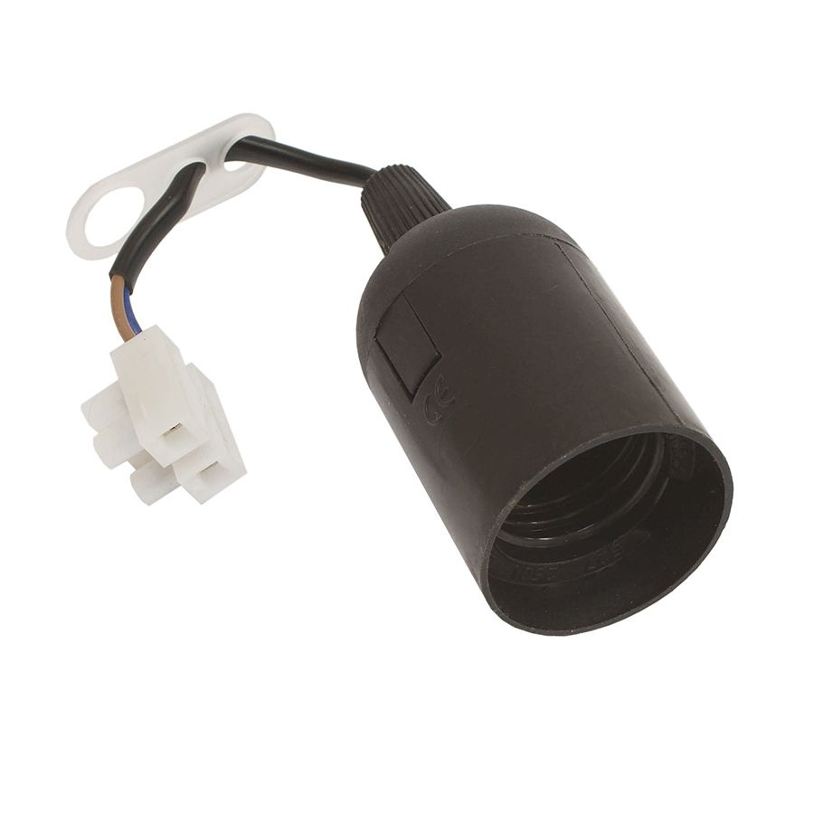 Патрон подвесной с шнуром 120мм и клеммной колодкой Е27 черный