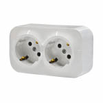 Розетка Legrand Quteo двойная с заземлением Белый