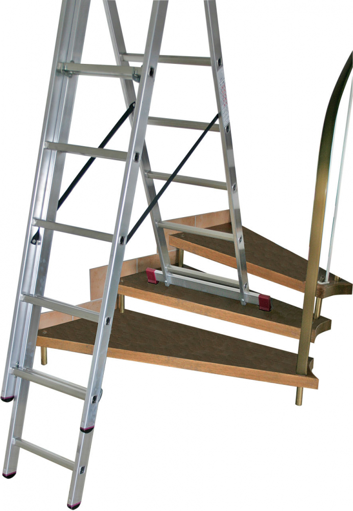 Трехсекционная лестница CORDA 3х7 универсальная с допфункцией 