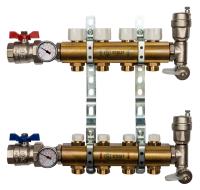 Коллектор Stout 1"x3/4" 4 контура для радиаторного отопления из латуни SMB-0468-000004