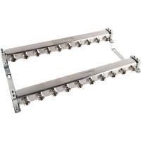 Коллектор Rommer 1"x3/4" на 11 контуров для радиаторной разводки (нерж. сталь) RMS-4401-000011