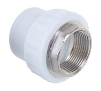 Комбинированная муфта под ключ ∅40-1 1/4 внутр. белый полипропилен
