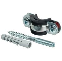 Хомут Stout для труб 75-80 мм (2 1/2") со шпилькой, шурупом и пластиковым дюбелем (SAC-0020-100212)