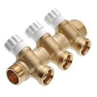 Коллектор TECE 1"х3/4" «EK евроконус» на 3 контура с запорными вентилями 8730011