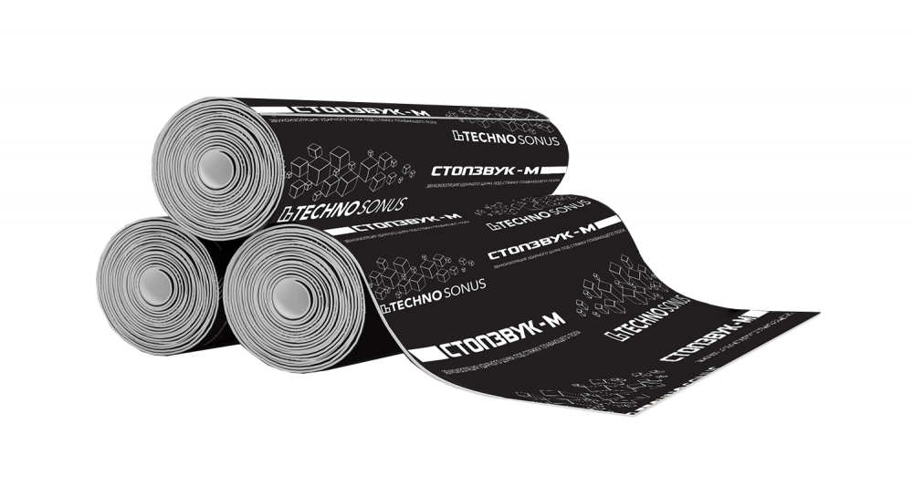 СтопЗвук-М 1х10м 4,5мм гидро-звукоизоляция 