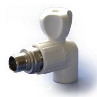 Кран шаровой Политэк 25x1/2" угловой для радиатора полипропиленовый
