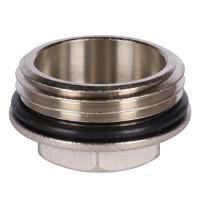 Заглушка для коллектора Rommer концевая никелированная с уплотн. кольцом 1" НР (RFP-0001-000001)