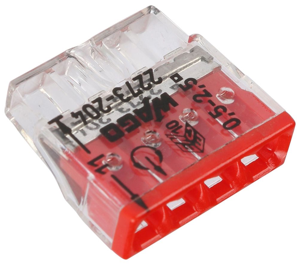 Клемма 4 контакта без пасты WAGO 2273-204 (0,5х2,5мм)