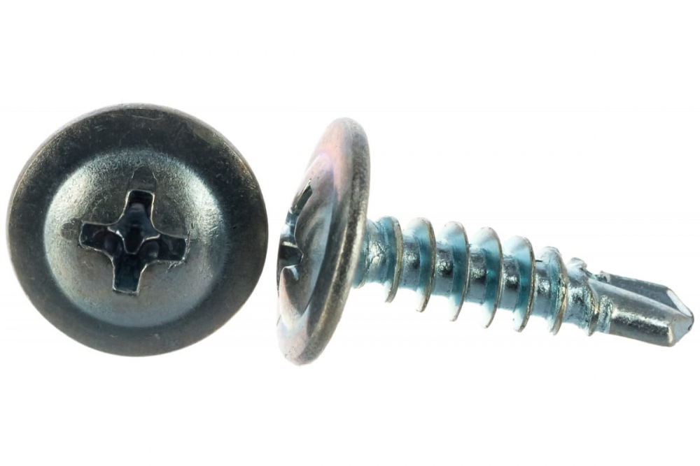 Саморез с прессшайбой сверло 4,2х25 цинк 