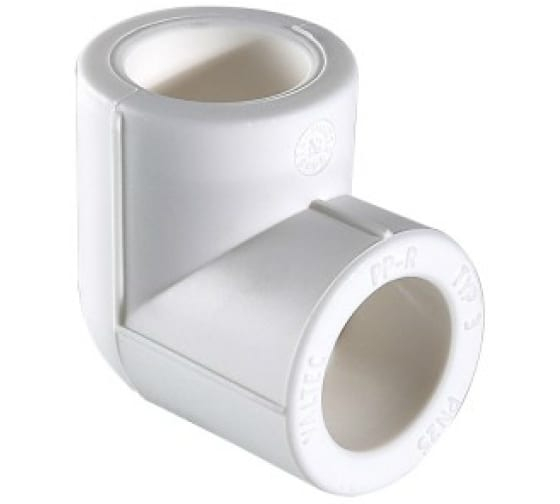 Угольник 90° градусов, ∅40 мм - белый полипропилен