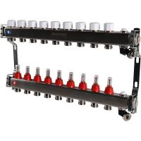 Коллектор Rommer 1"x3/4" на 9 контуров с расходомерами и запорными клапанами RMS-1201-000009