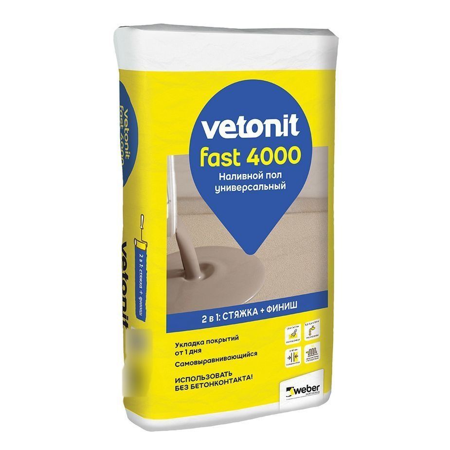 Наливной пол Ветонит 4000 20кг (3-80мм) 