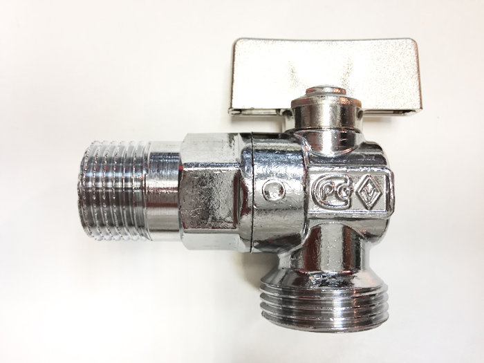 Кран BUGATTI (307) угловая 1/2 х3/8 хром