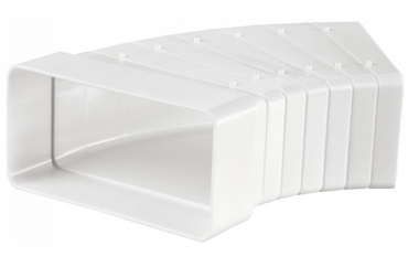 Колено пвх 60х204 мм горизонтальное разноугловое плоских каналов