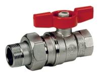 Кран шаровой Giacomini R859 1" НР/ВР американка полнопроходной ручка-бабочка