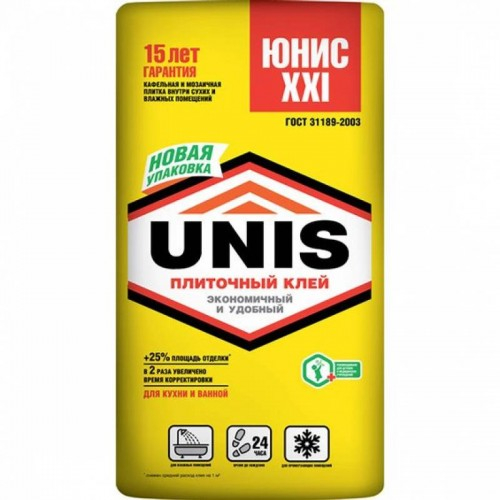 Клей плиточный Юнис XXI 25кг