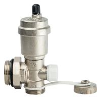 Регулируемый концевой фитинг Stout 1" с дренажным вентилем, автоматический воздухоотводчик