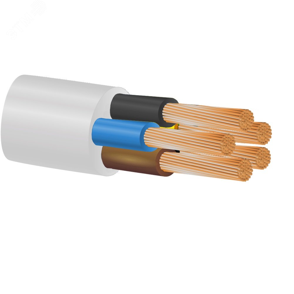 Провод ПВС-5х2.5 (мягкий) 1 м.