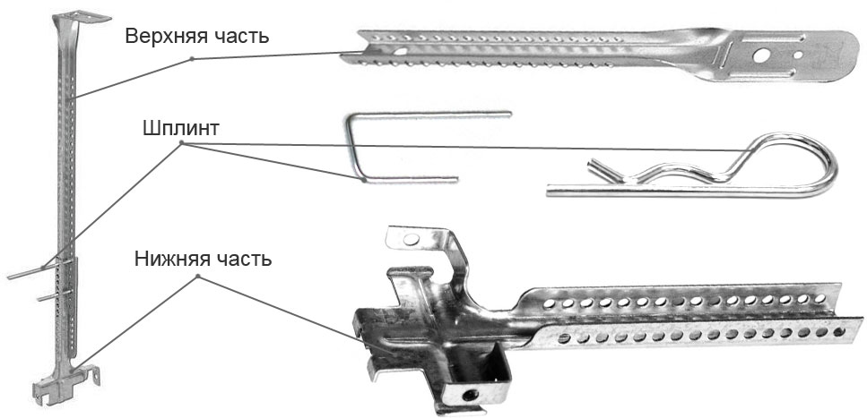 Подвес Нониус верхняя часть 1000 мм