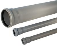 Труба ф50 2м для внутренней канализации (серая)