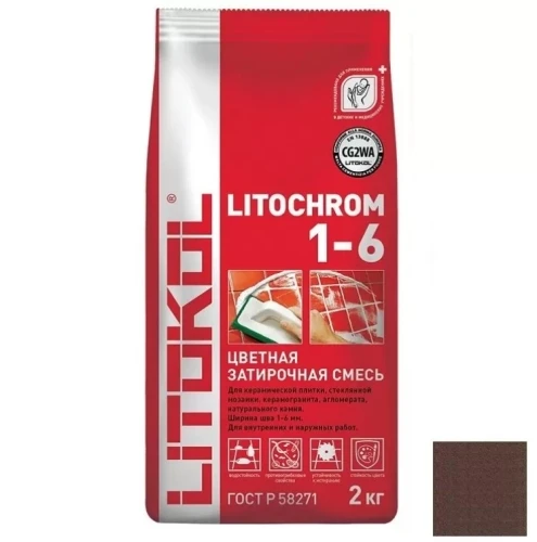 Затирка Litokol Litochrom 1-6 C.200 венге (2 кг)