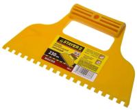 Шпатель пластмассовый зубчатый 6х6мм 230мм STAYER 1022-6