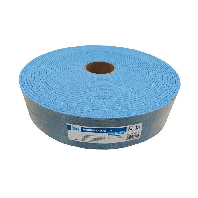 Подложка Knauf 80х6 мм 20 м для пазогребневой плиты полимерная