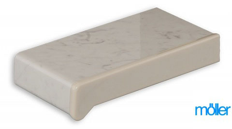 Подоконник "Muller" Каррара мрамор глянец 0.45.х1м.