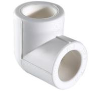 Угольник 90° градусов, ∅50 мм - белый полипропилен