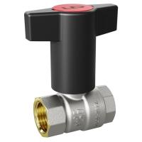 Кран шаровой LD Pride 3/4" ВР/ВР с пластиковой T-ручкой (красная вставка) (LD 47.340.20)