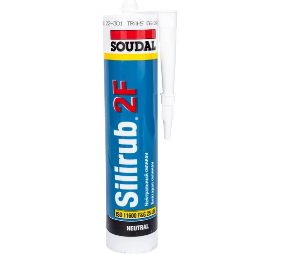 Герметик силиконовый SOUDAL Silirub 2 бесцветный 300 мл. 