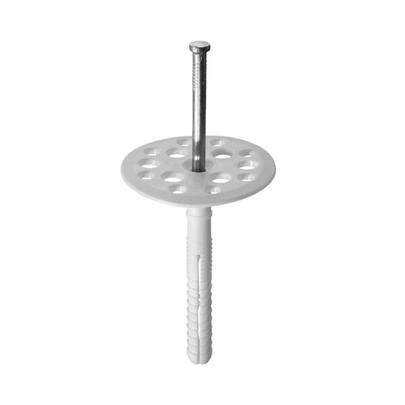 Дюбель-гриб 10x120 с металлическим гвоздем  для теплоизоляции