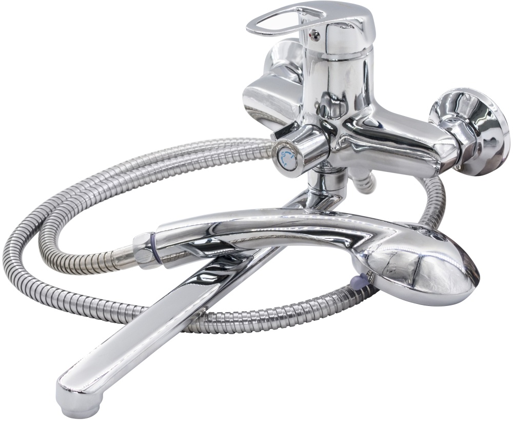 Смеситель для ванны с длинным изливом с шаровым переключением 