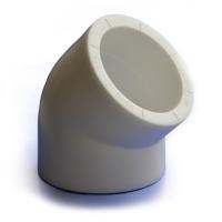 Угольник Политэк 20 мм 45° равнопроходной полипропиленовый