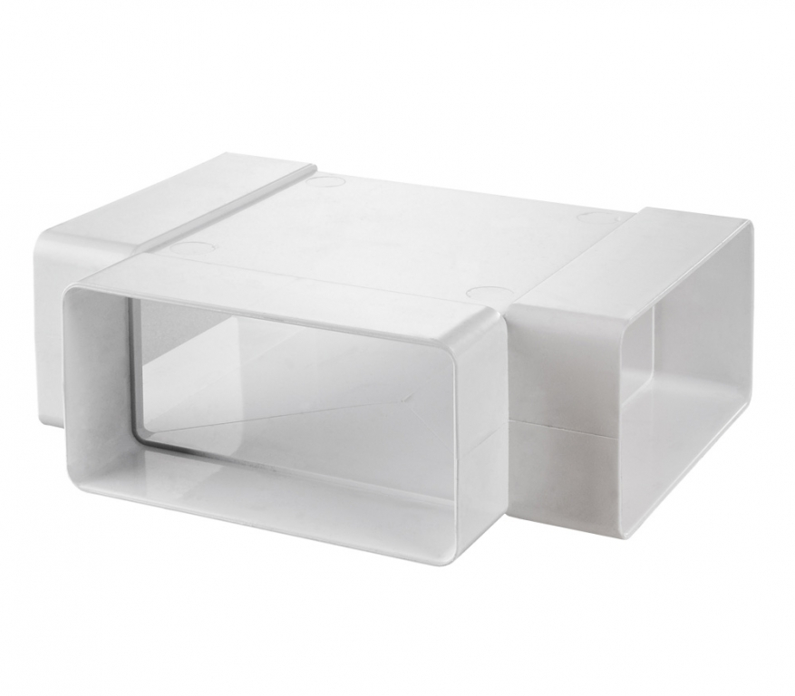 Тройник пвх 55х110 мм плоских каналов