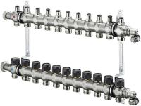 Коллектор Oventrop Multidis SF 1" 11хG 3/4 1404561 (одиннадцать контуров) с вентильными вставками