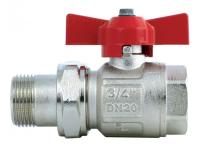 Кран шаровый Itap IDEAL 098 3/4" НР/ВР американка полнопроходной ручка-бабочка