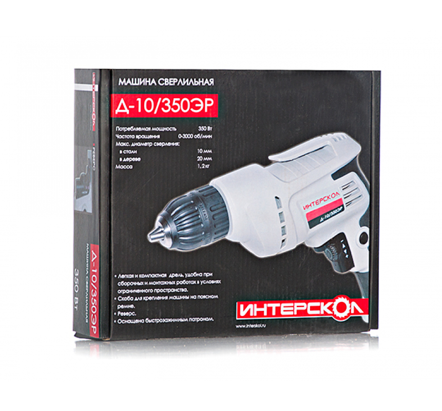 Дрель Интерскол Д-10/350ЭР