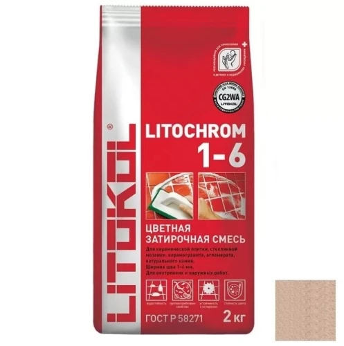 Затирка Litokol Litochrom 1-6 C.60 бежевый/багама (2 кг)