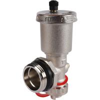 Регулируемый концевой фитинг Rommer 1" с дренажным вентилем и автоматическим воздухоотводчиком