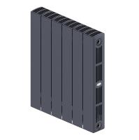 Радиатор Rifar SUPReMO 500 "титан" - 6 секций подключение боковое