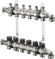Коллектор Oventrop Multidis SF 1" 6хG 3/4 арт. 1404556 (шесть контуров) с вентильными вставками