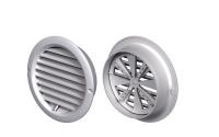 Решетка d150 круглая пластиковая, регулируемая заслонка, с фланцем с жалюзи