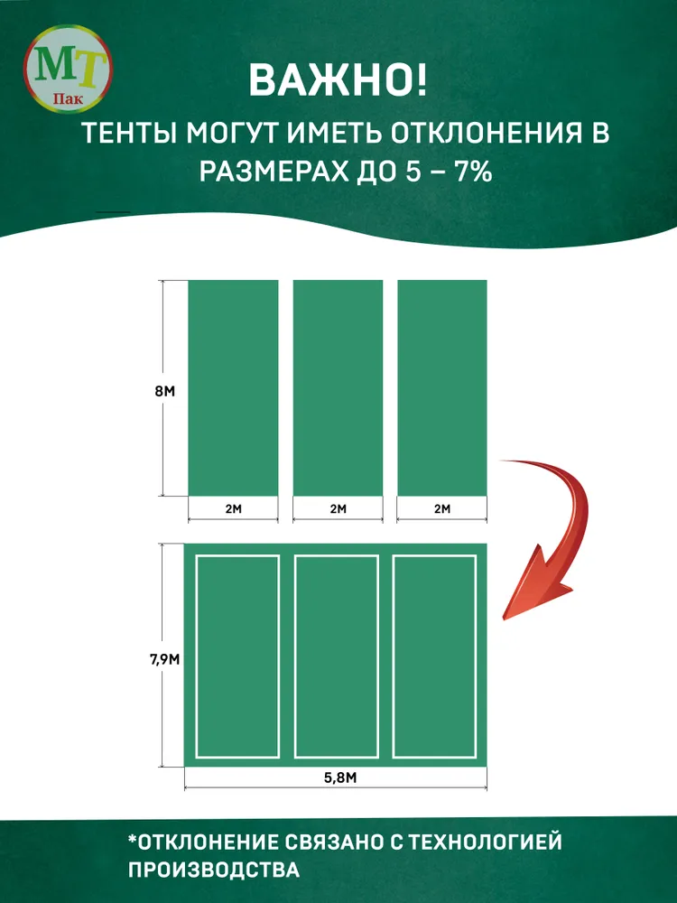 Тент 6х10м 120гр/м2