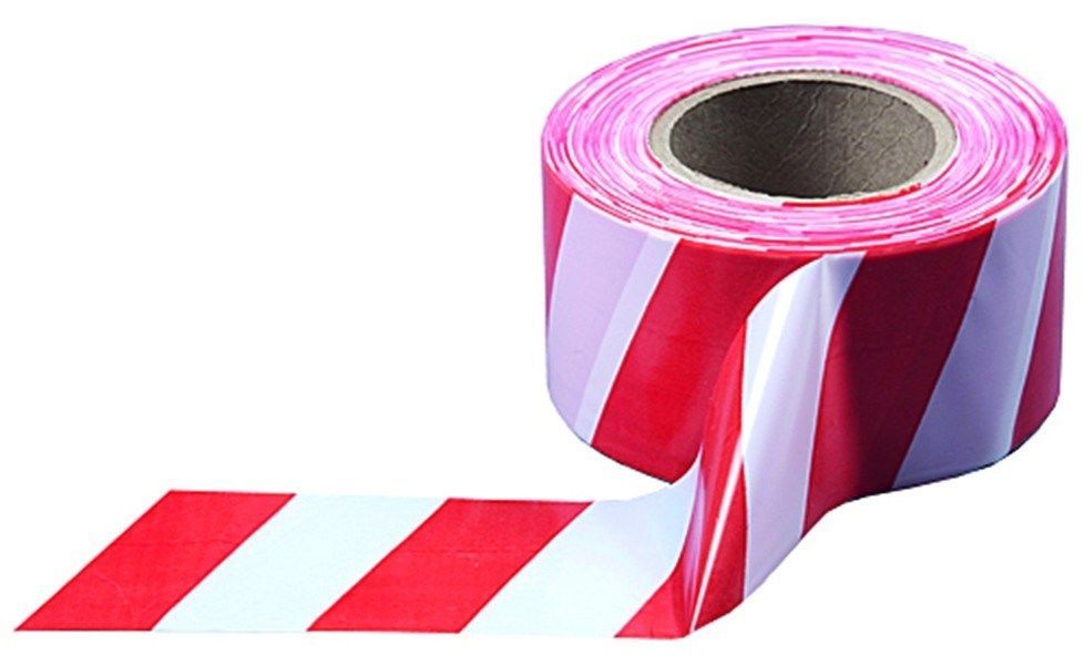 Лента сигнальная (оградительная) 50ммх160м