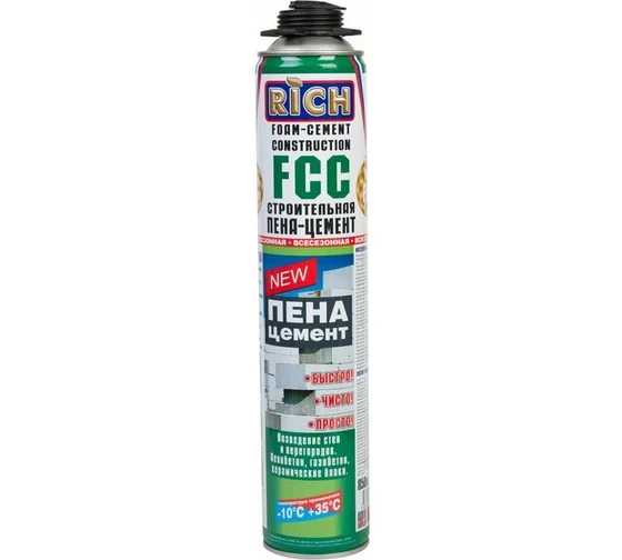 Пена- Цемент Рич 900мл Rich для кладки блоков