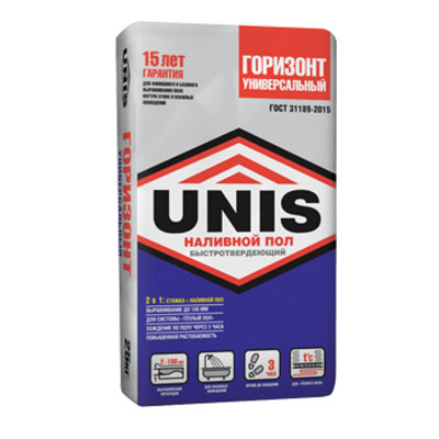 Наливной пол Юнис Горизонт 20кг Универсальный (3-100мм)