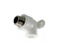 Угольник с креплением Kalde 20х1/2" НР с наружной резьбой полипропиленовый 3222-btm-200b00